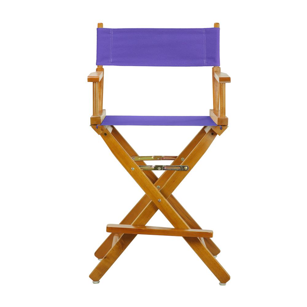 24" Director's Chair Honey Oak Frame-Purple Canvas