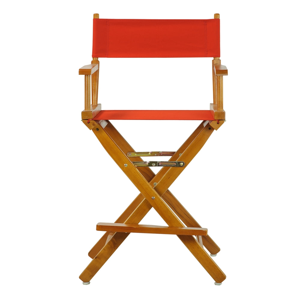 24" Director's Chair Honey Oak Frame-Red Canvas