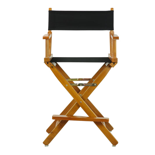 24" Director's Chair Honey Oak Frame-Black Canvas