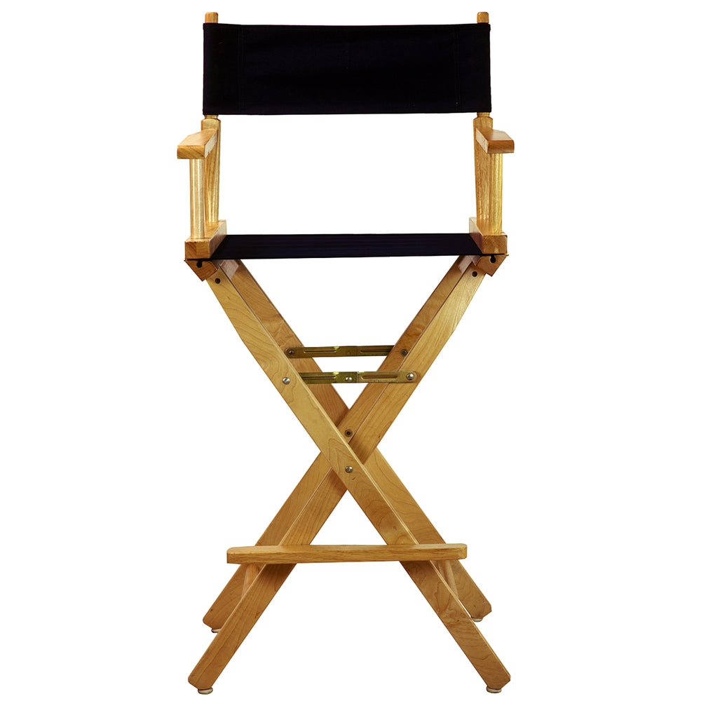 30" Director's Chair Natural Frame-Navy Blue Canvas