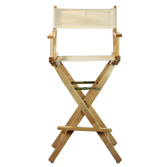 30" Director's Chair Natural Frame-Natural/Wheat Canvas