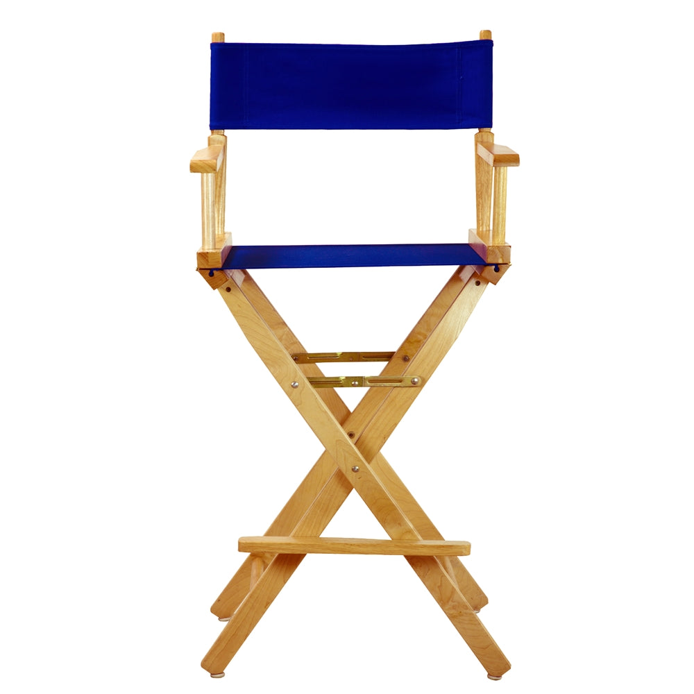 30" Director's Chair Natural Frame-Royal Blue Canvas