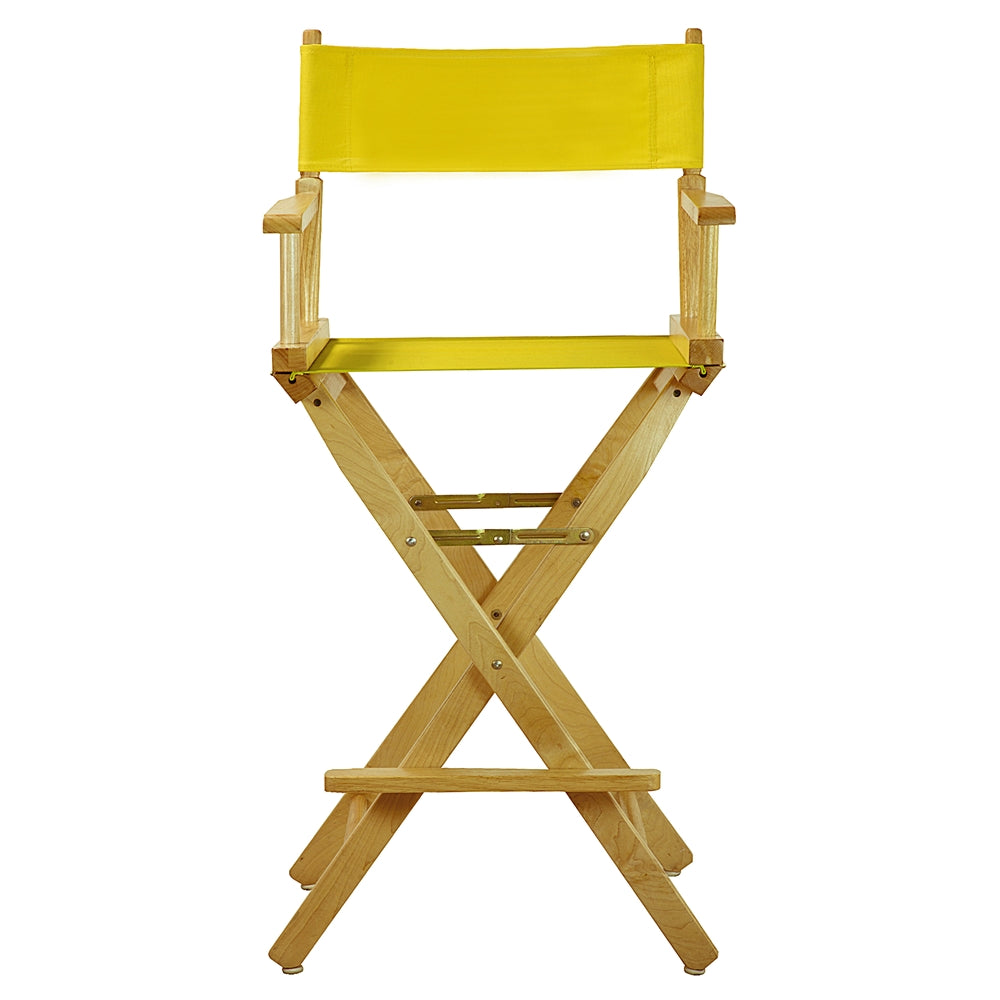 30" Director's Chair Natural Frame-Yellow Canvas