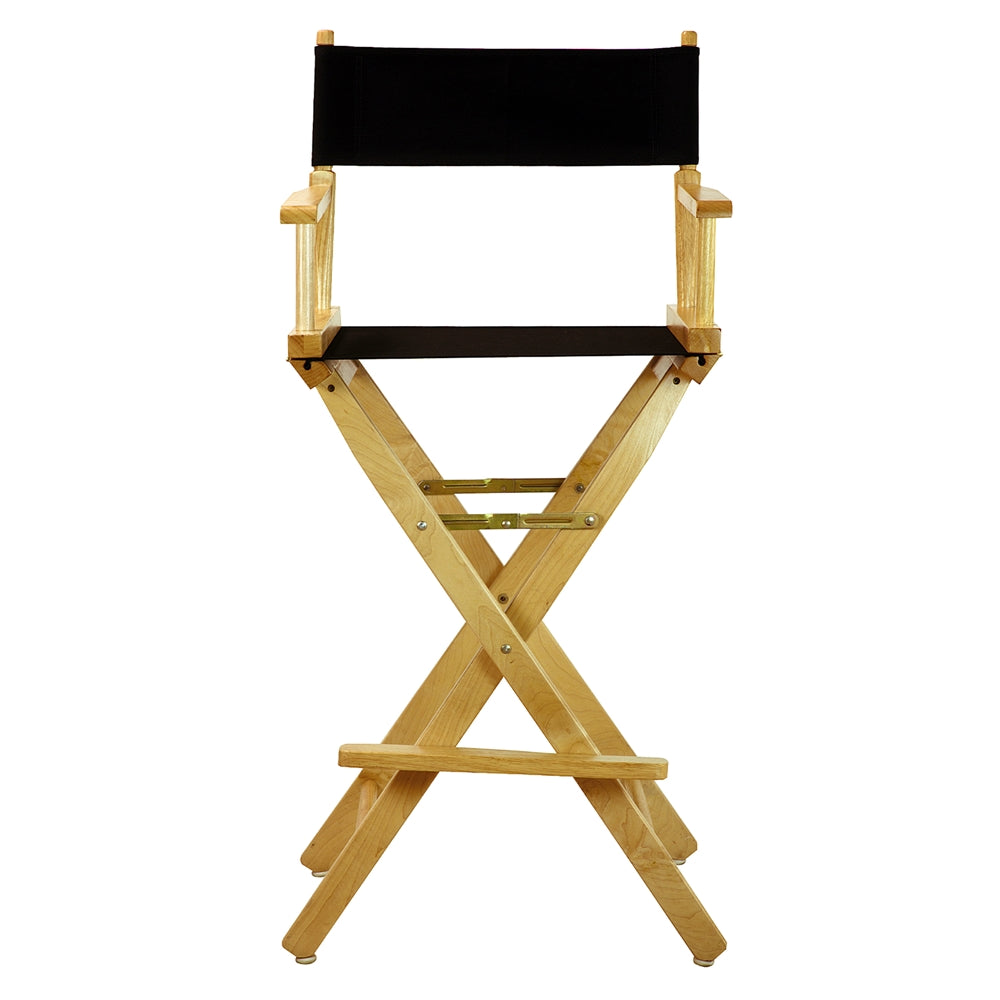 30" Director's Chair Natural Frame-Black Canvas