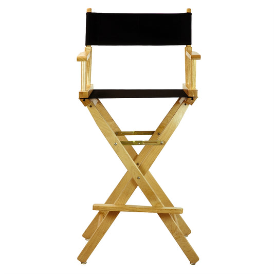 30" Director's Chair Natural Frame-Black Canvas