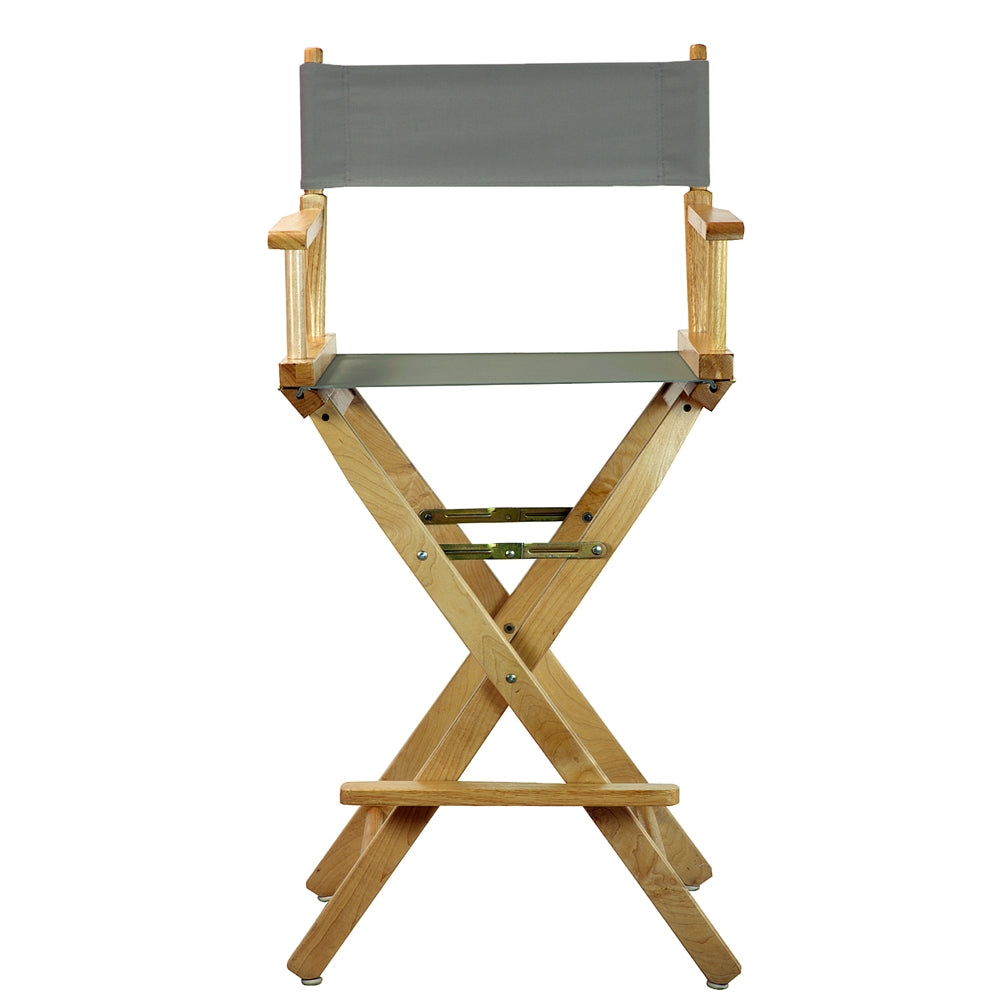 30" Director's Chair Natural Frame-Gray Canvas