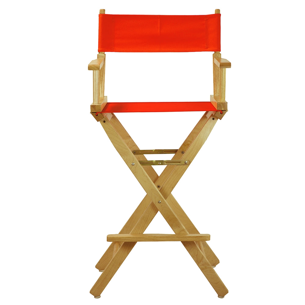 30" Director's Chair Natural Frame-Orange Canvas