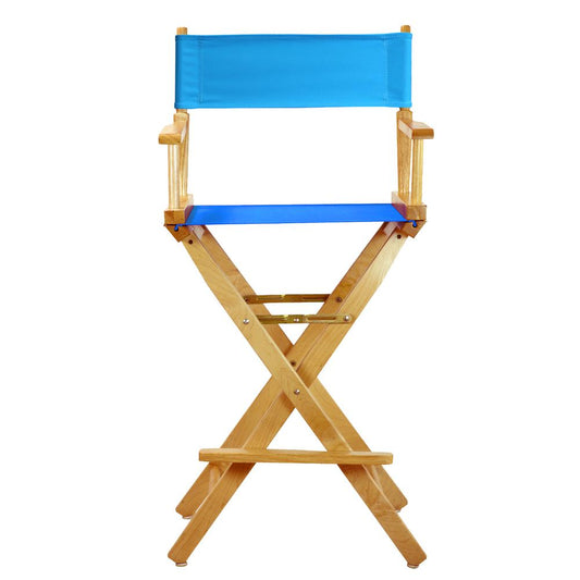 30" Director's Chair Natural Frame-Turquoise Canvas