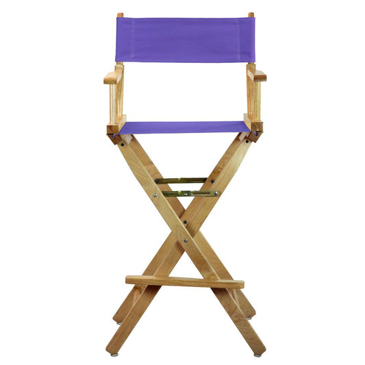 30" Director's Chair Natural Frame-Purple Canvas