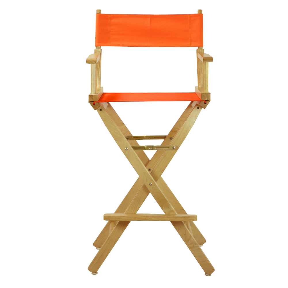 30" Director's Chair Natural Frame-Tangerine Canvas