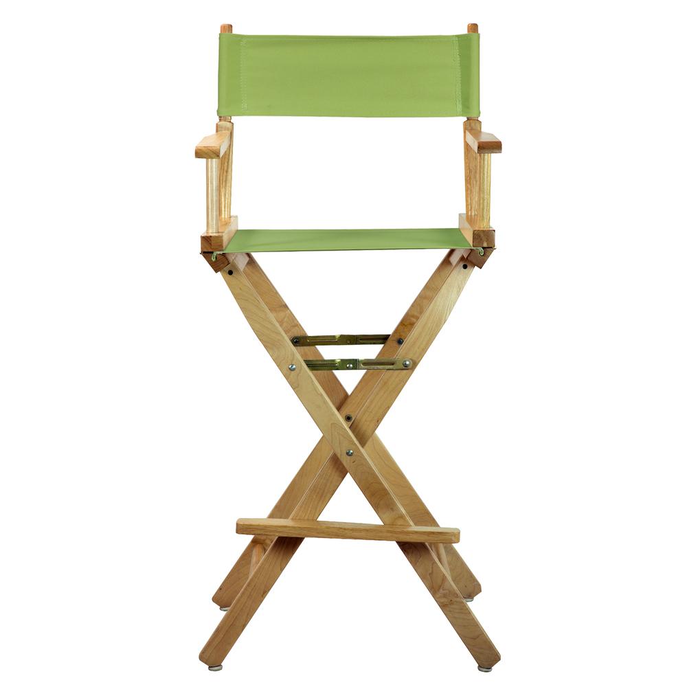 30" Director's Chair Natural Frame-Lime Green Canvas