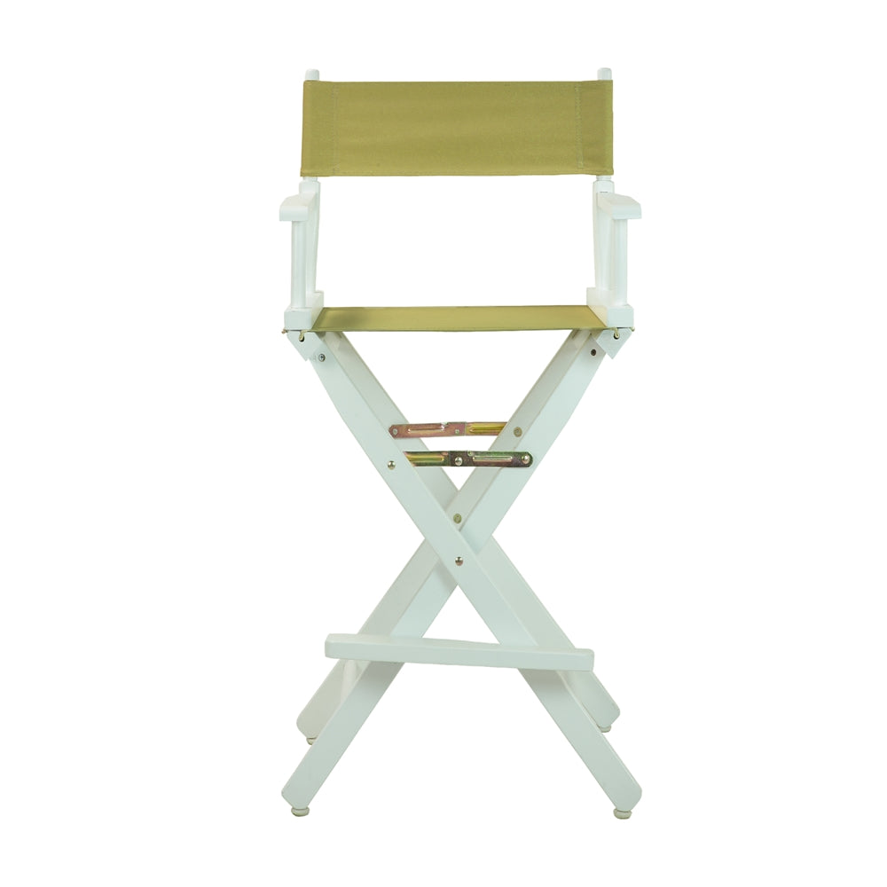 30" Director's Chair White Frame-Olive Canvas