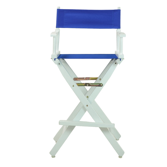 30" Director's Chair White Frame-Royal Blue Canvas