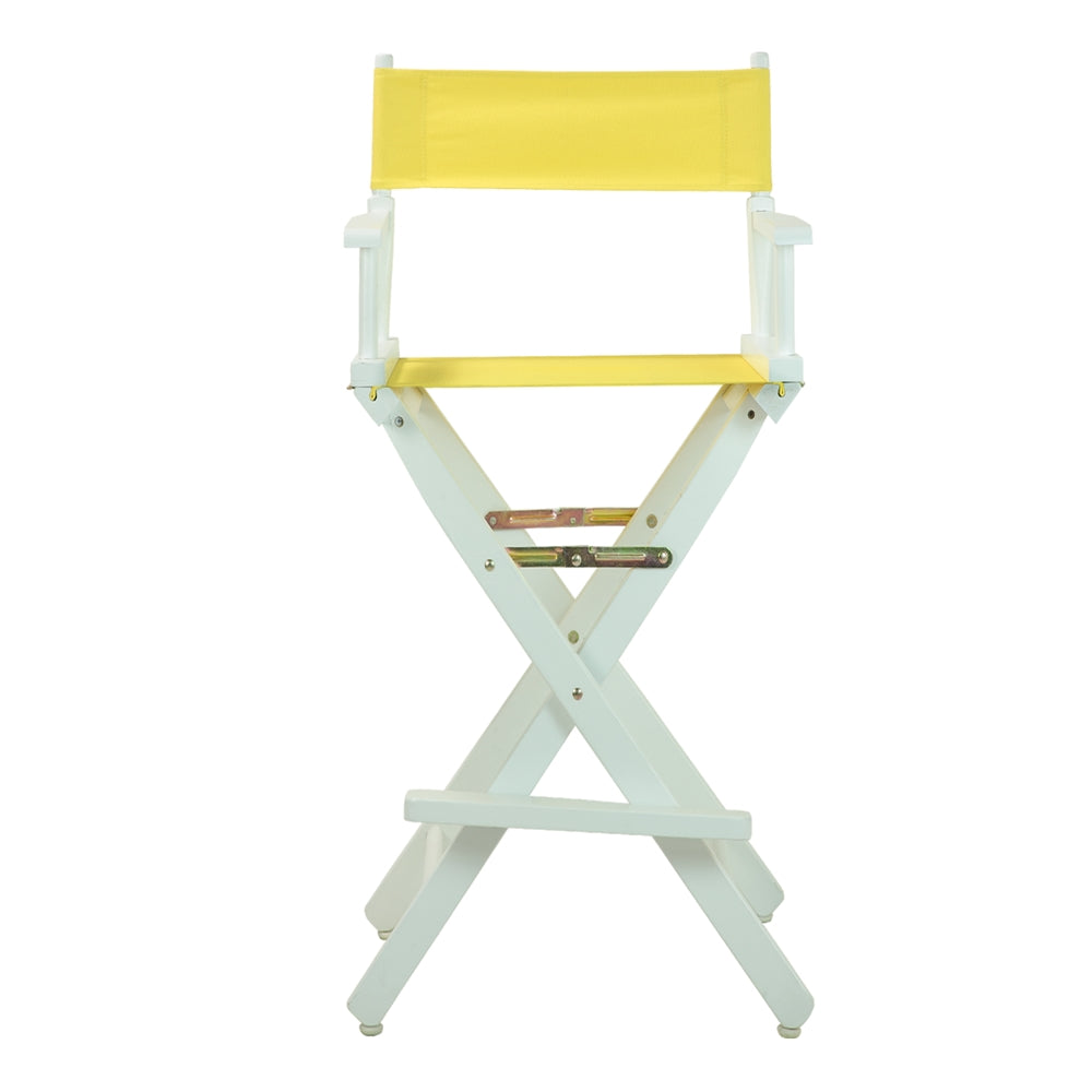 30" Director's Chair White Frame-Yellow Canvas