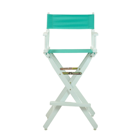 30" Director's Chair White Frame-Teal Canvas