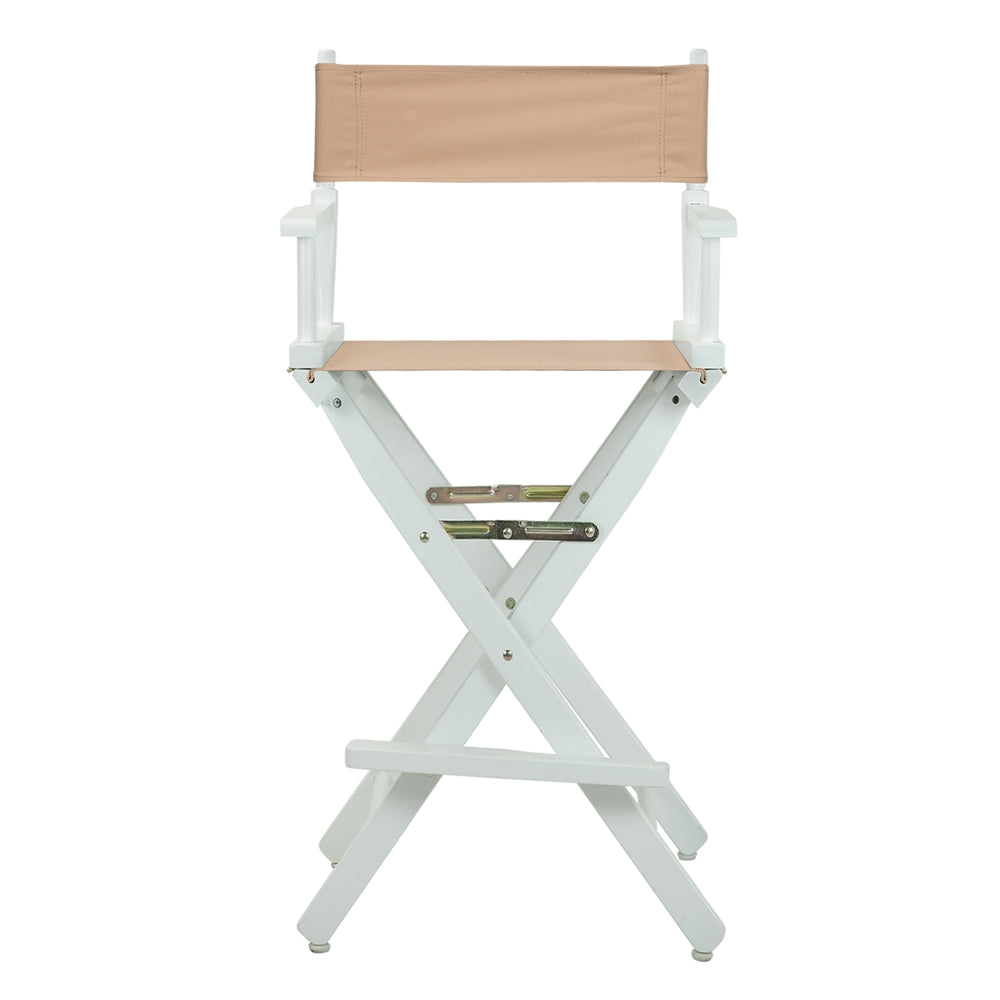 30" Director's Chair White Frame-Tan Canvas