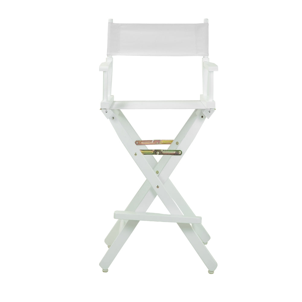 30" Director's Chair White Frame-White Canvas