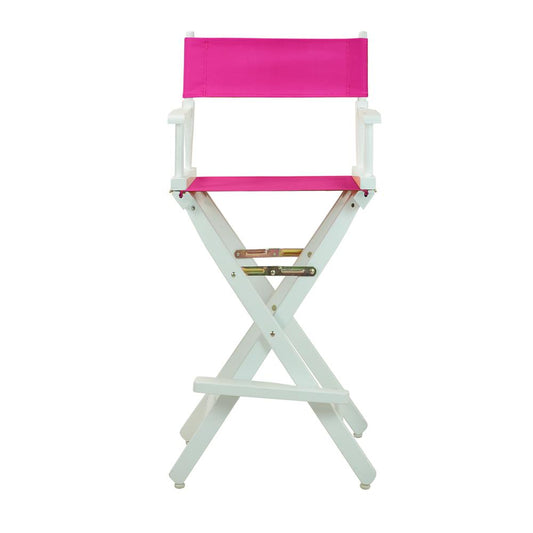 30" Director's Chair White Frame-Magenta Canvas