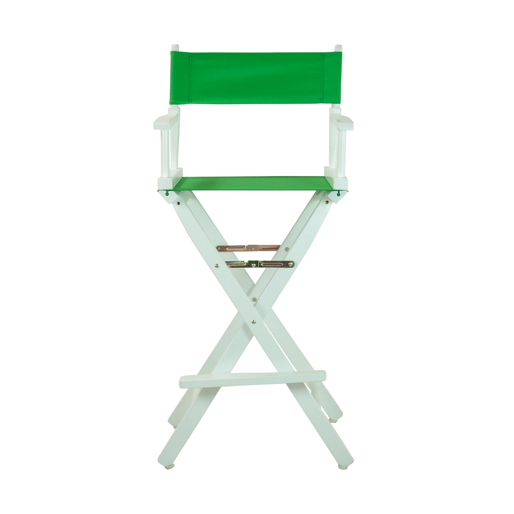 30" Director's Chair White Frame-Green Canvas