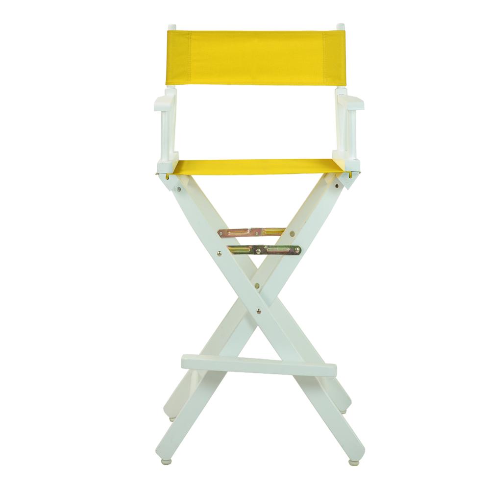 30" Director's Chair White Frame-Gold Canvas