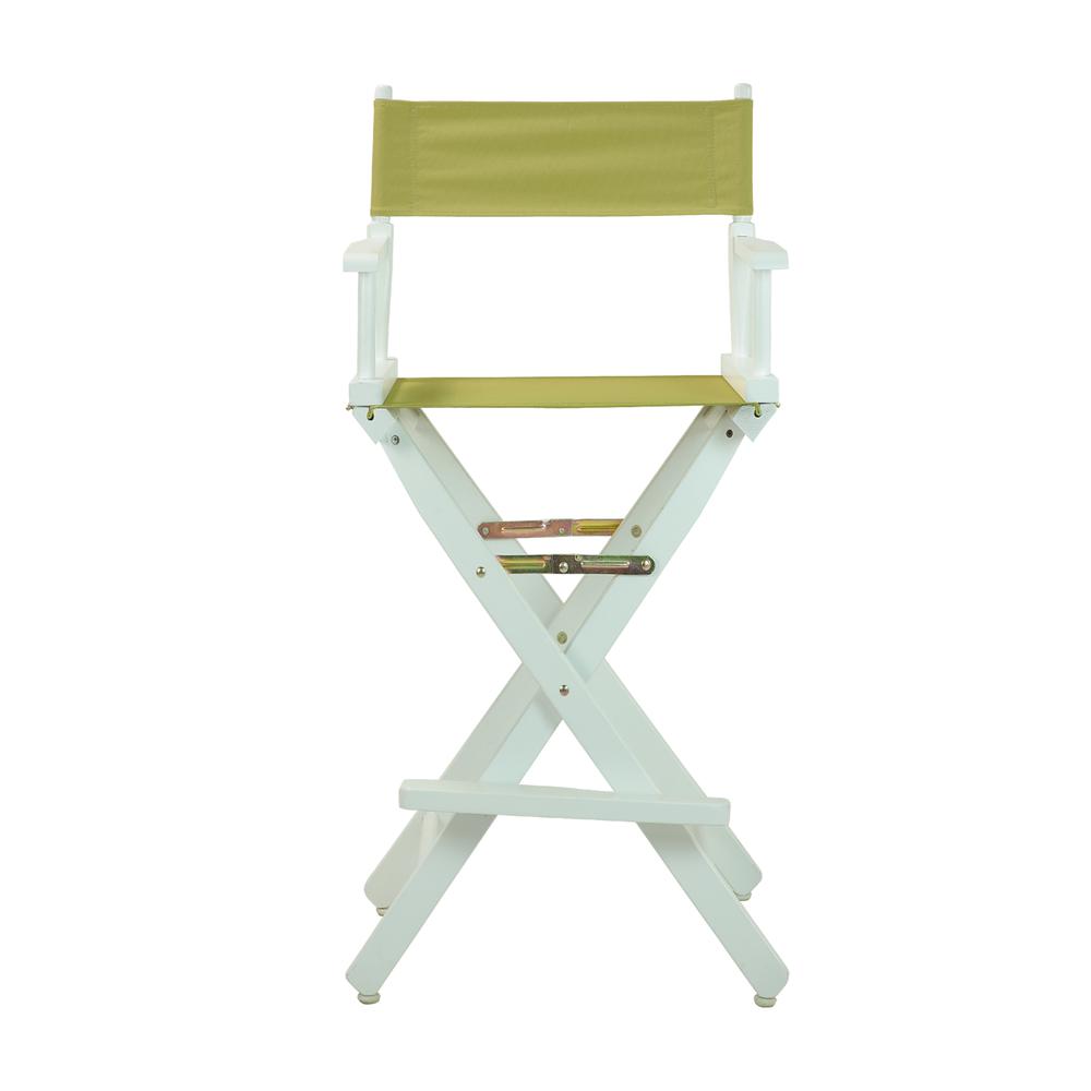 30" Director's Chair White Frame-Sage Canvas