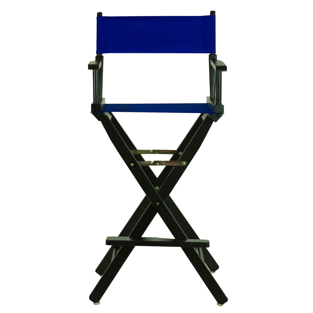 30" Director's Chair Black Frame-Royal Blue Canvas