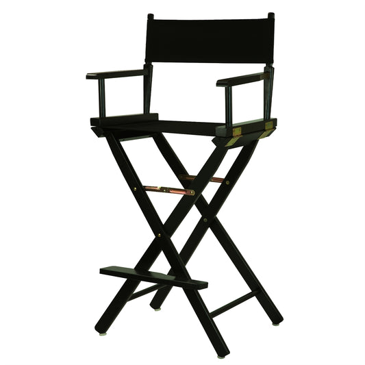 30" Director's Chair Black Frame-Black Canvas