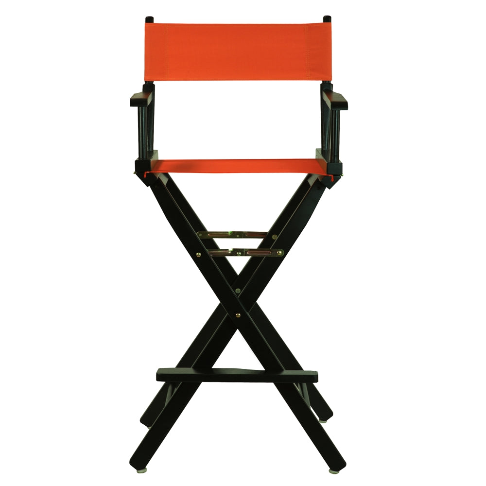 30" Director's Chair Black Frame-Orange Canvas