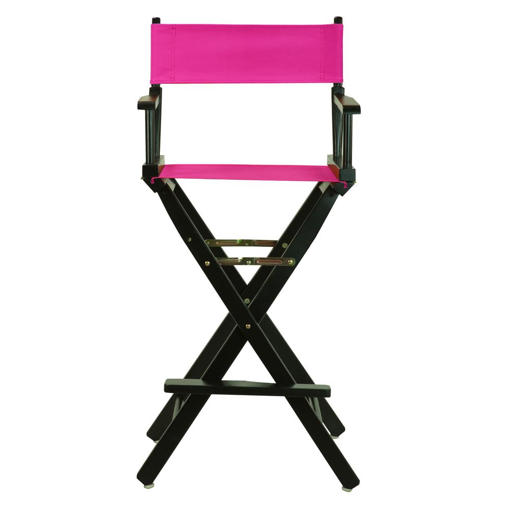 30" Director's Chair Black Frame-Magenta Canvas