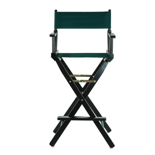 30" Director's Chair Black Frame-Hunter Green Canvas