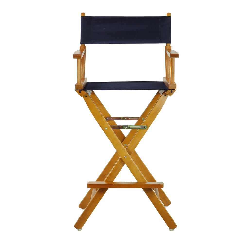 30" Director's Chair Honey Oak Frame-Navy Blue Canvas