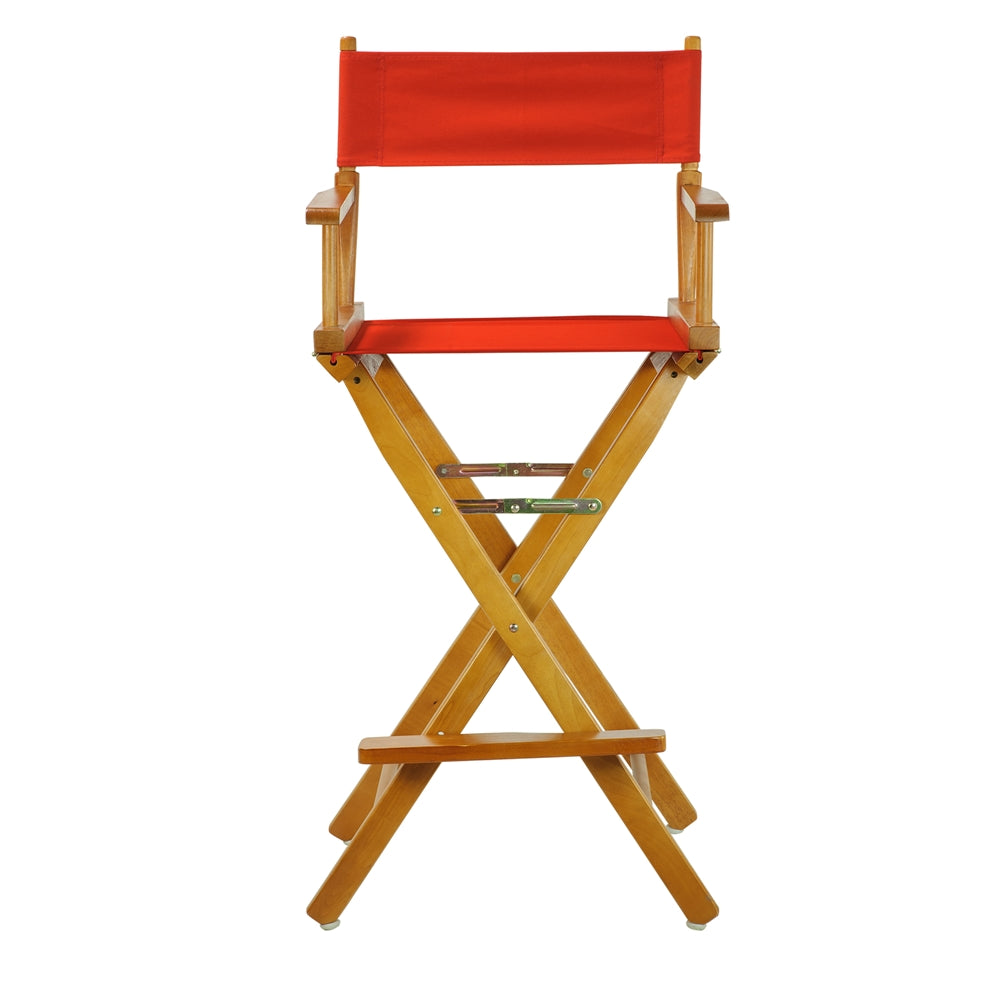 30" Director's Chair Honey Oak Frame-Red Canvas