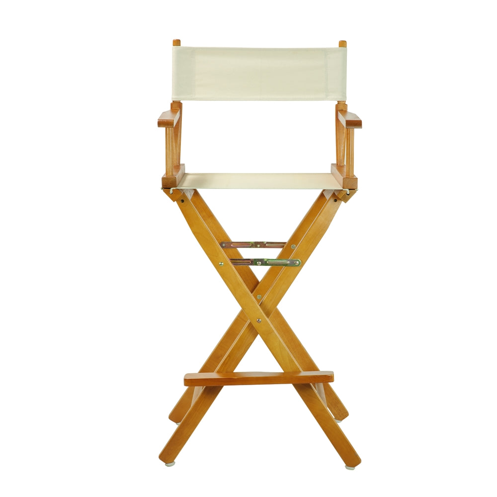 30" Director's Chair Honey Oak Frame-Natural/Wheat Canvas