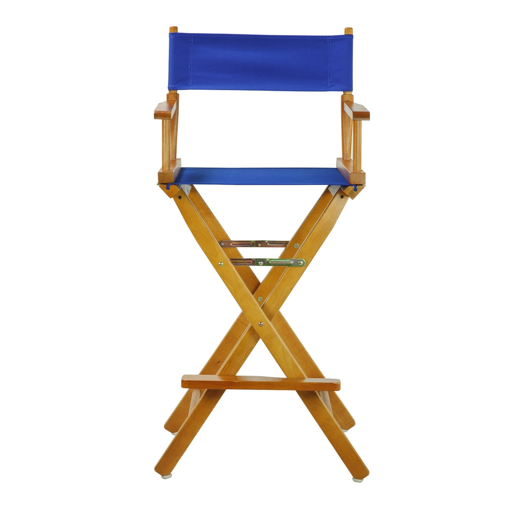 30" Director's Chair Honey Oak Frame-Royal Blue Canvas