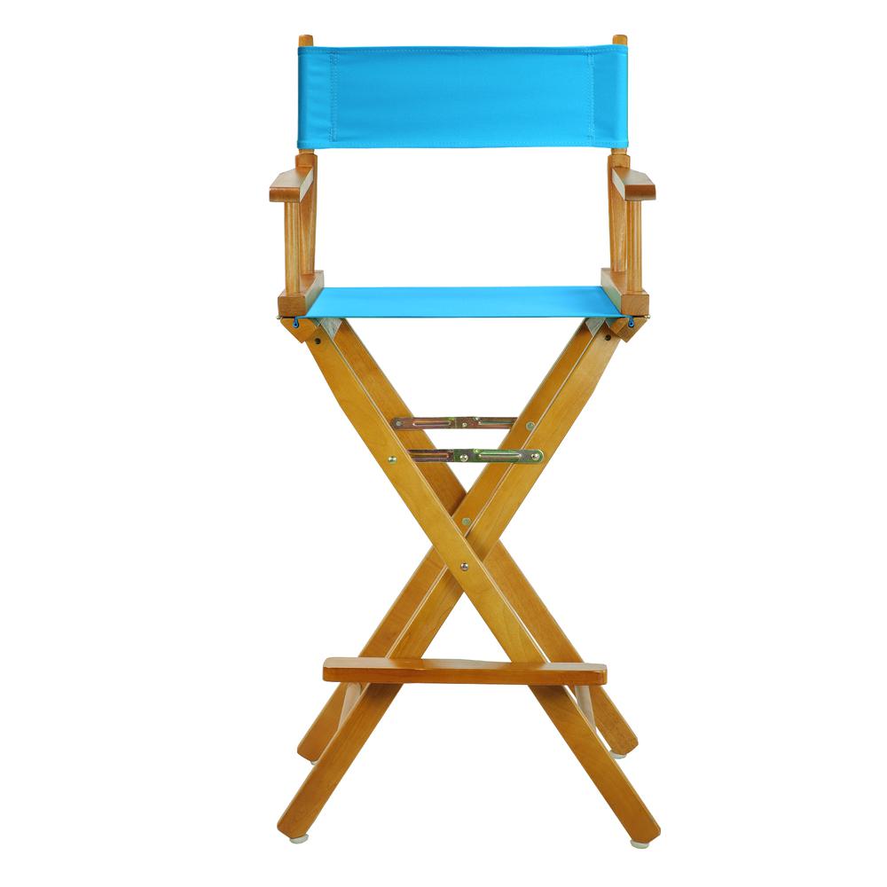 30" Director's Chair Honey Oak Frame-Turquoise Canvas