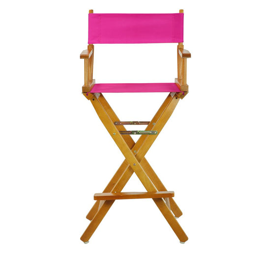 30" Director's Chair Honey Oak Frame-Magenta Canvas