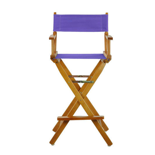 30" Director's Chair Honey Oak Frame-Purple Canvas