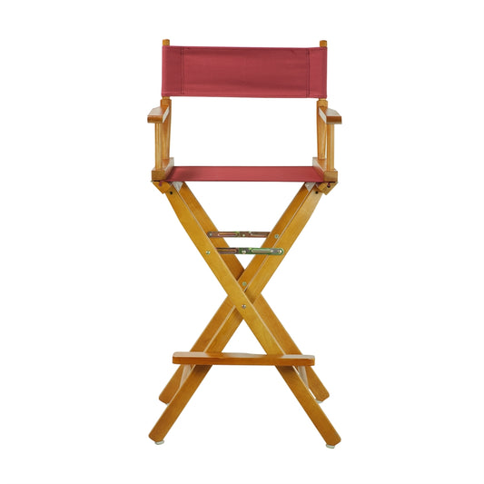 30" Director's Chair Honey Oak Frame-Burgundy Canvas