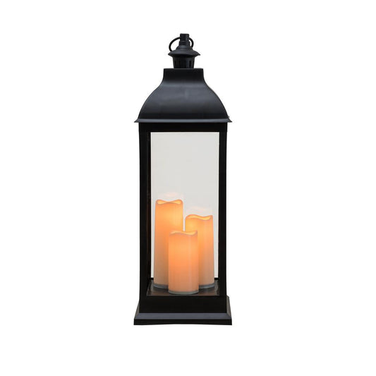 Sunjoy Classic Black 28" Outdoor Battery Powered Lantern