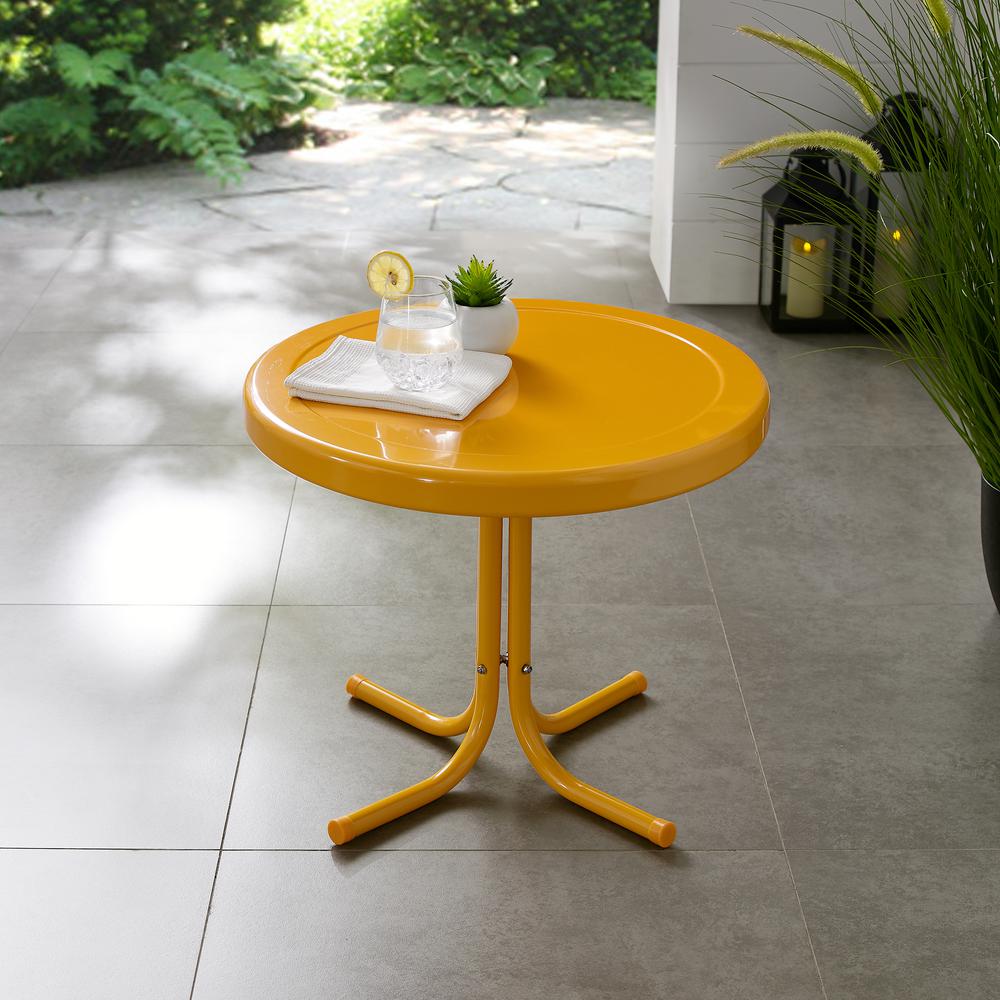 Griffith Outdoor Metal Side Table Tangerine Gloss