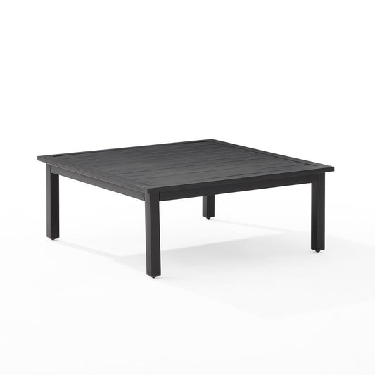 Clark Outdoor Metal Coffee Table Matte Black