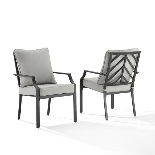 Otto 2Pc Outdoor Metal Dining Chair Set