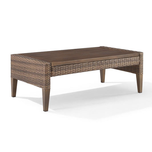 Capella Outdoor Wicker Coffee Table Brown