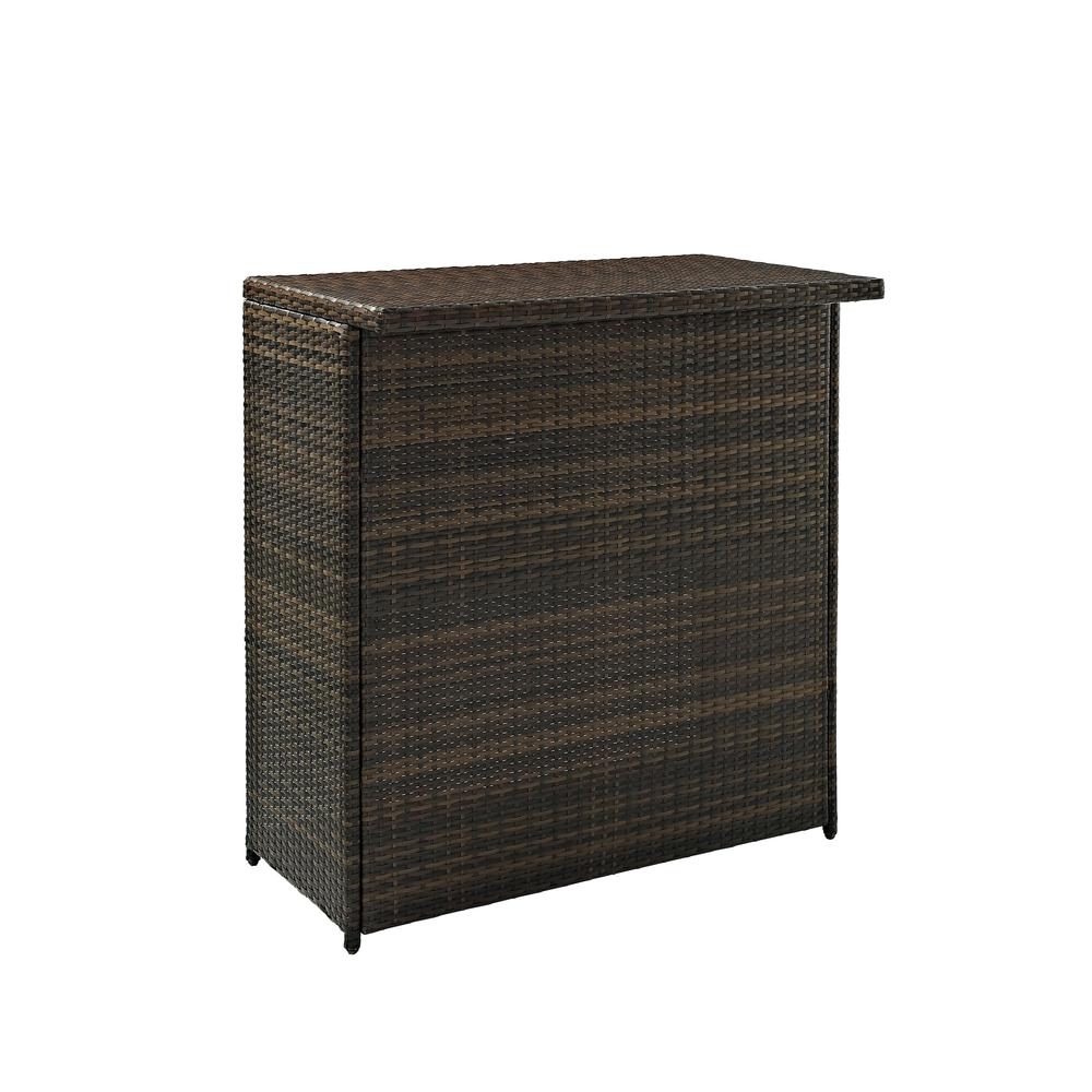 Palm Harbor Outdoor Wicker Bar Brown