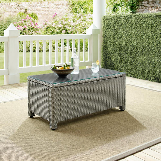 Bradenton Outdoor Wicker Coffee Table Gray