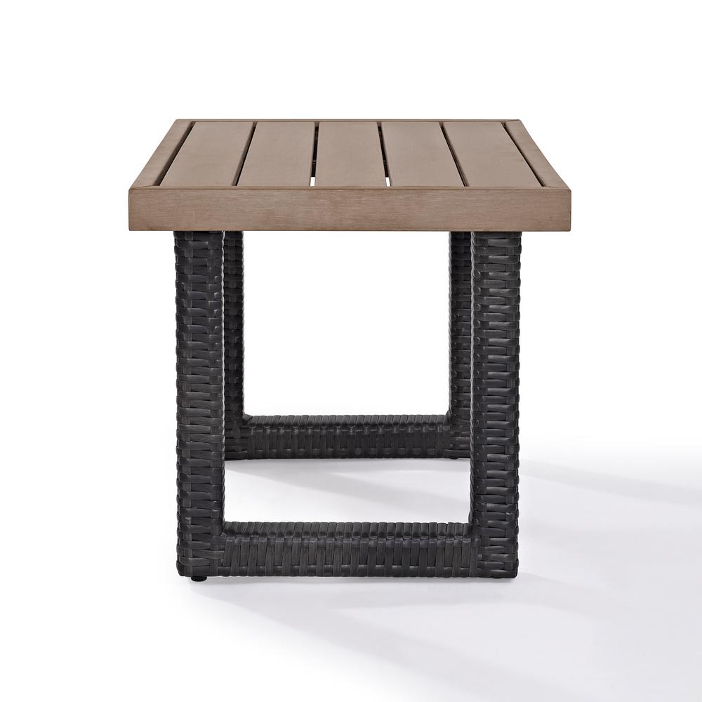 Beaufort Outdoor Wicker Side Table Brown