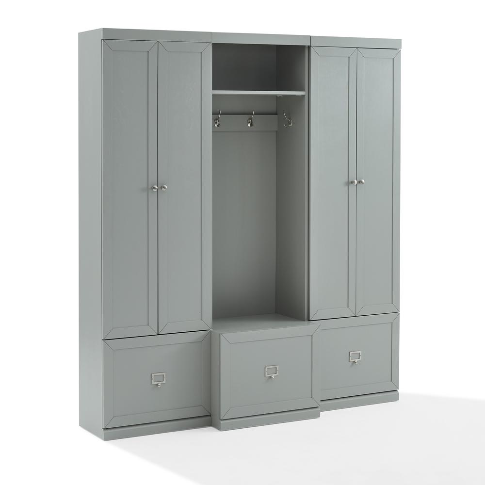 Harper 3Pc Entryway Set Gray - Hall Tree & 2 Pantry Closets