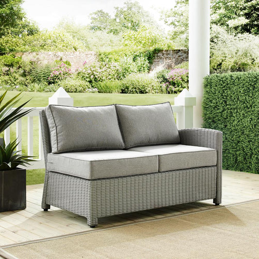 Bradenton Outdoor Wicker Sectional Right Side Loveseat Gray/Gray