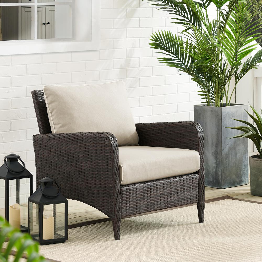 Kiawah Outdoor Wicker Armchair Sand/Brown