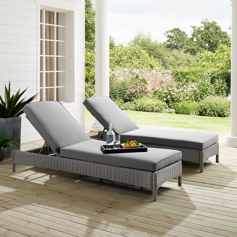 Bradenton Outdoor Wicker Chaise Lounge Gray/Gray